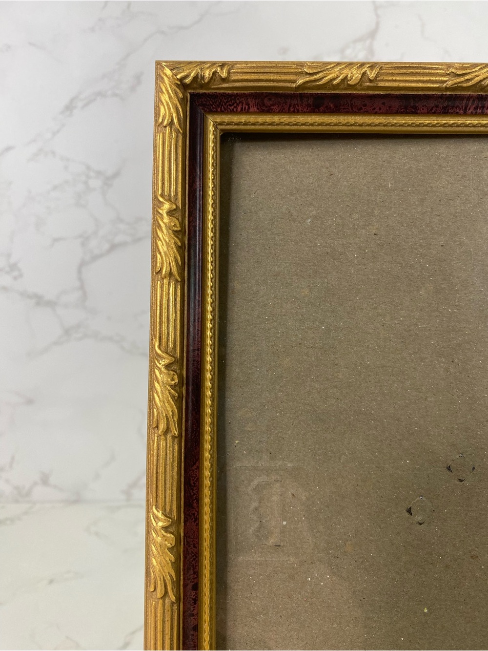 Vintage Gold and brown ornate picture frame 8x10